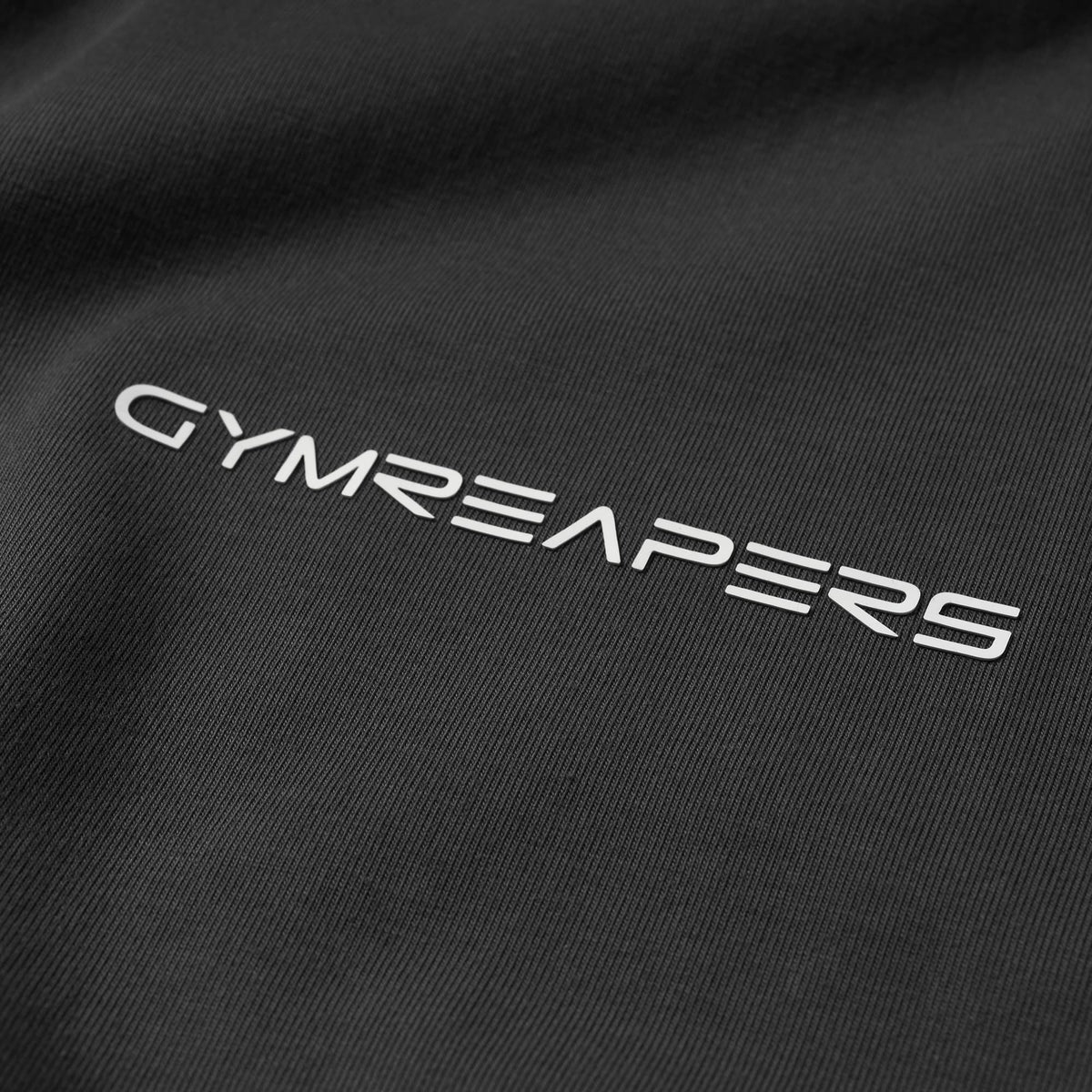 Axis Cap Sleeve Tank - Black/White Gymreapers front logo detail