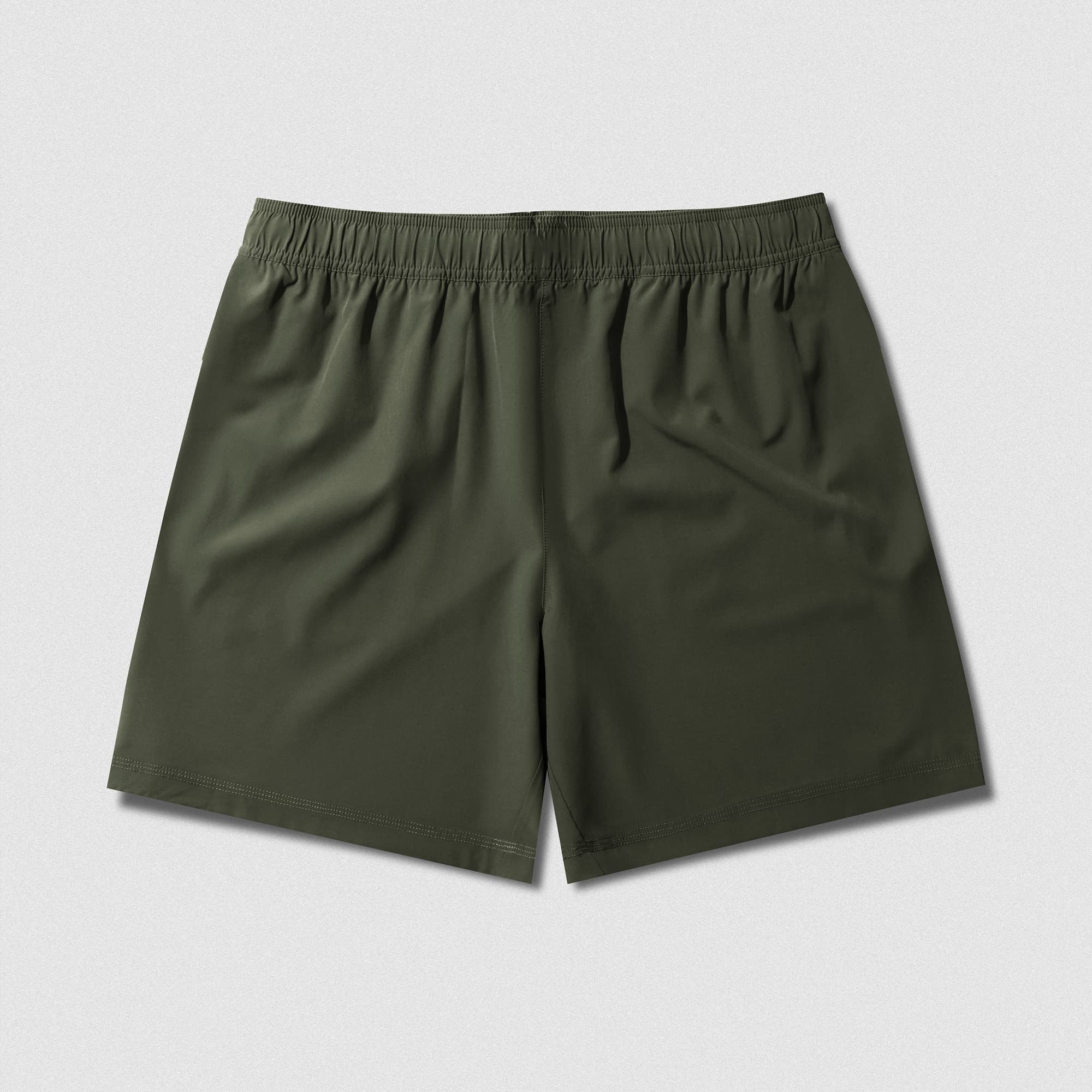 Back view of Men's Conquer 7 Inch Shorts - OD Green