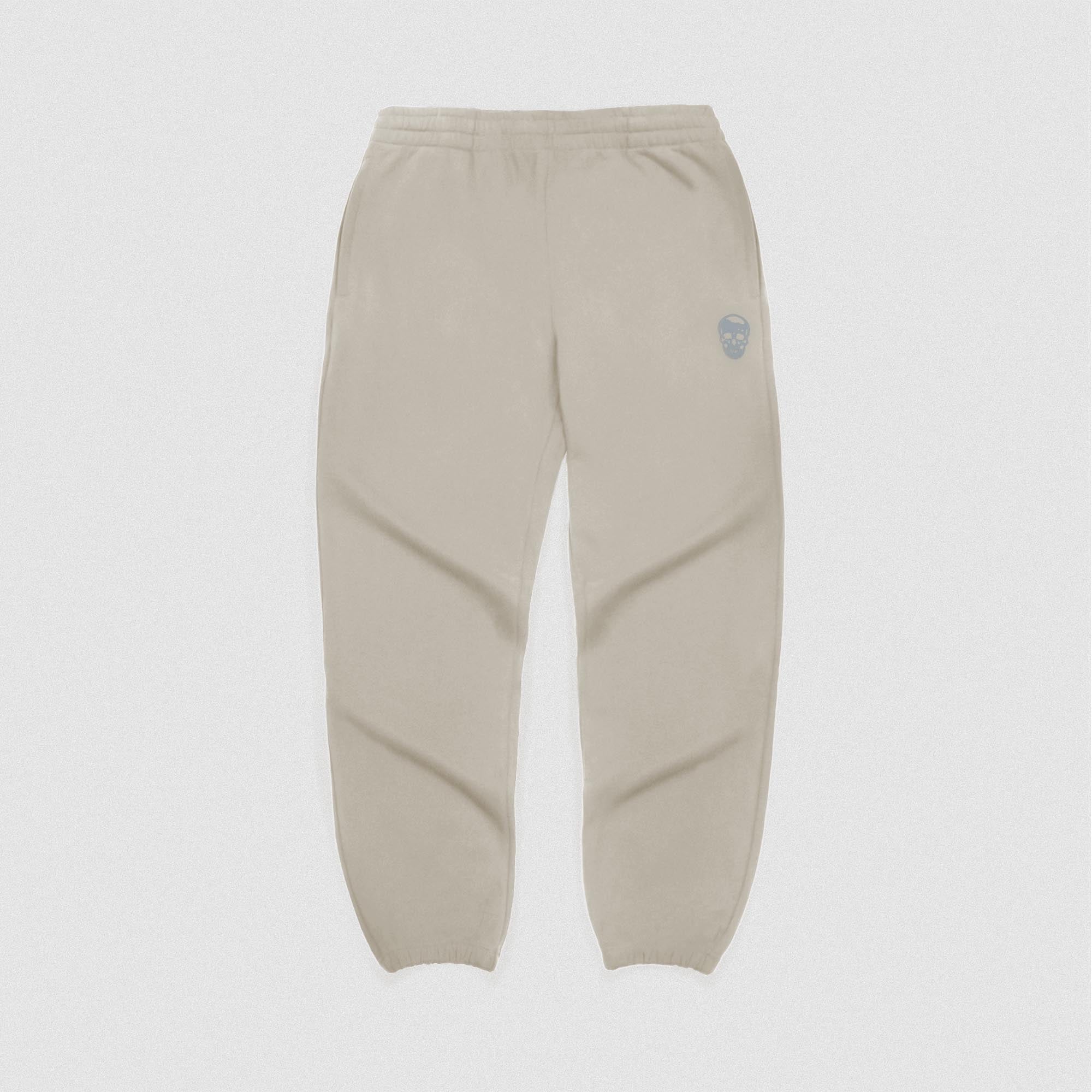 Bone heavyweight jogger lay flat front view