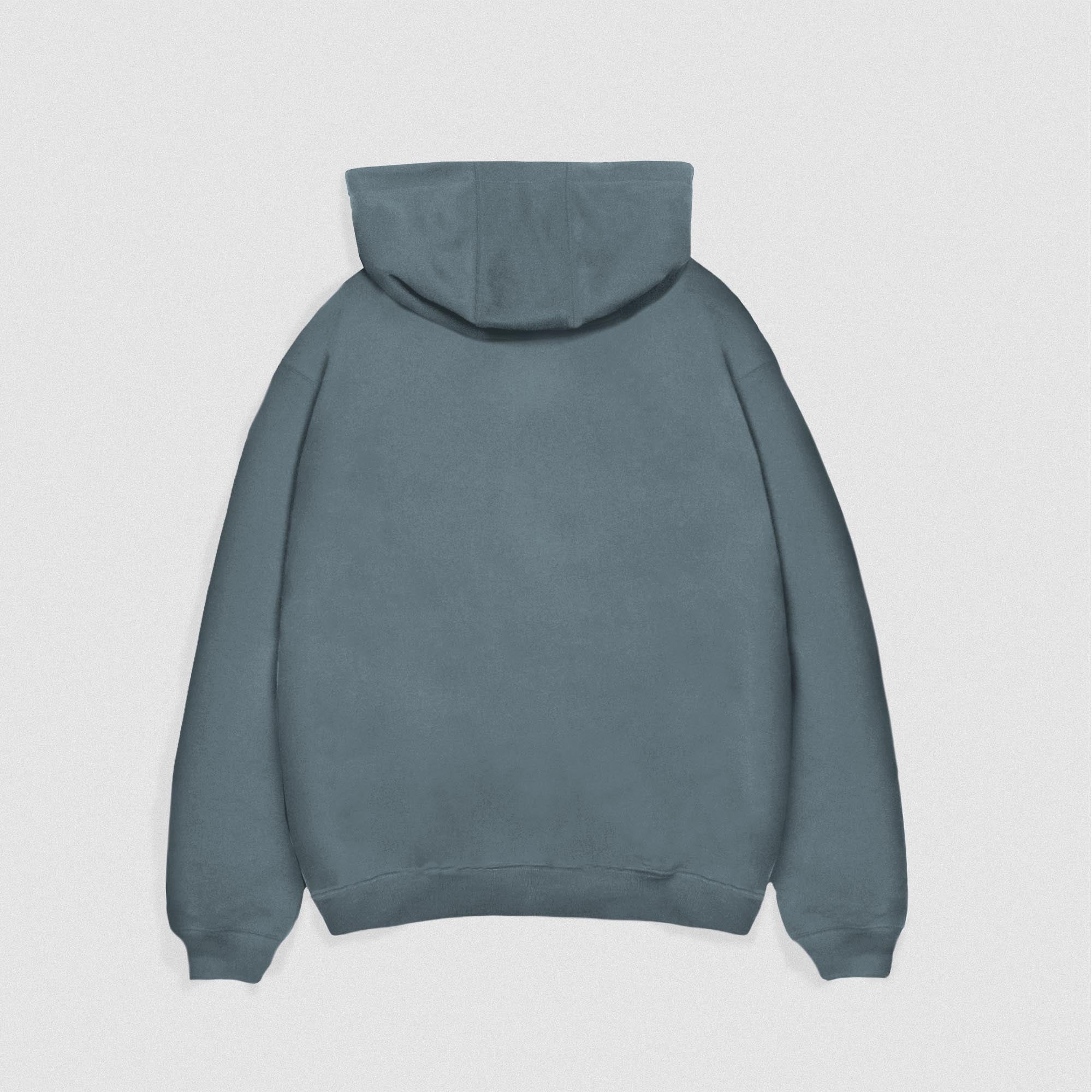 Lake Heavyweight Hoodie lay flat shot back view