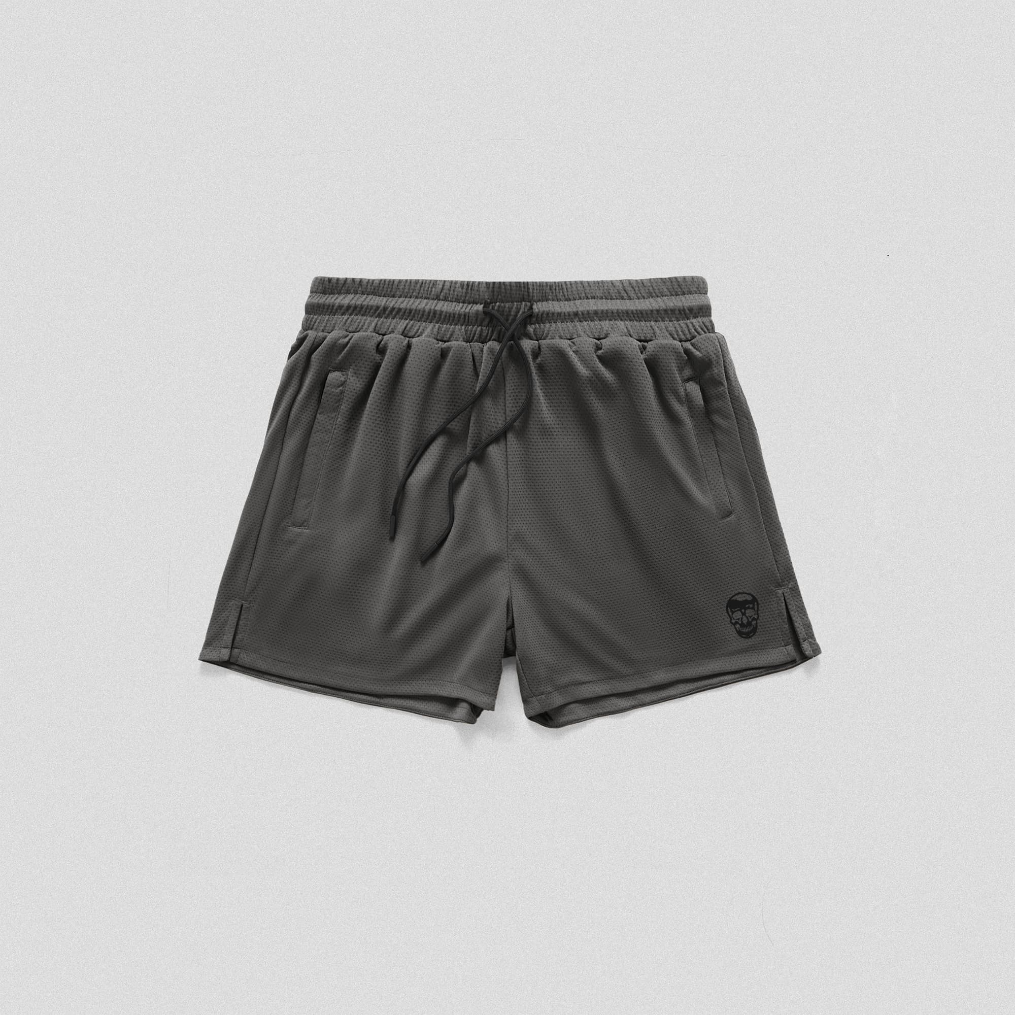 Storm Core Skull Mesh Training Shorts lay flat front view
