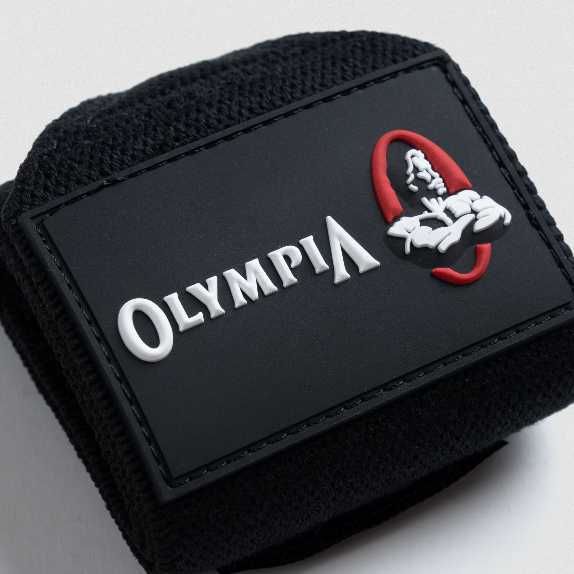 18" Olympia Wrist Wrap close up shot of graphic