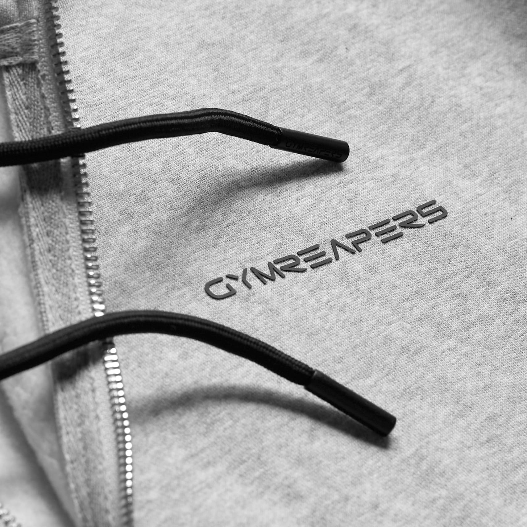 axis zip up hoodie heather gray detail