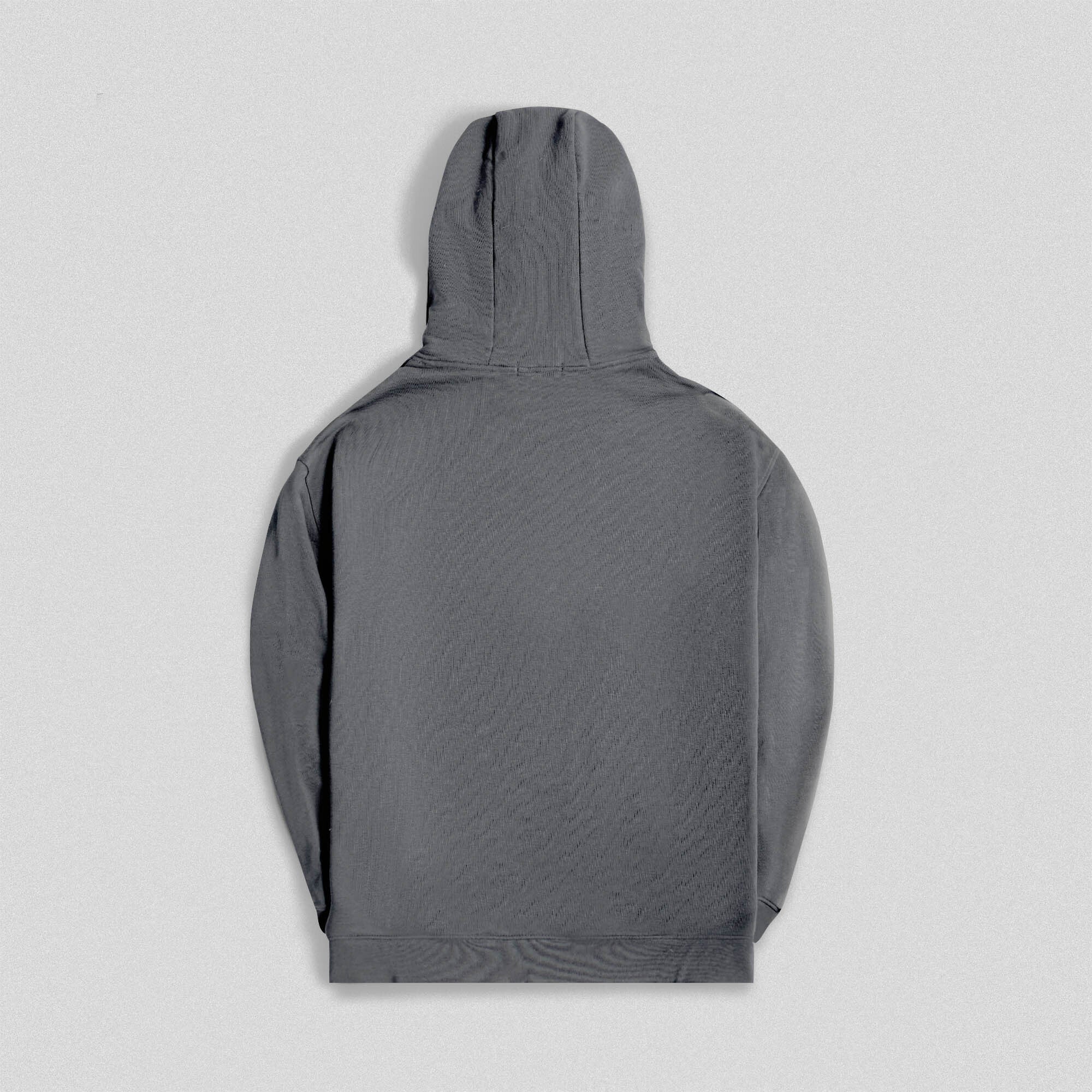 charcoal axis mockneck hoodie back