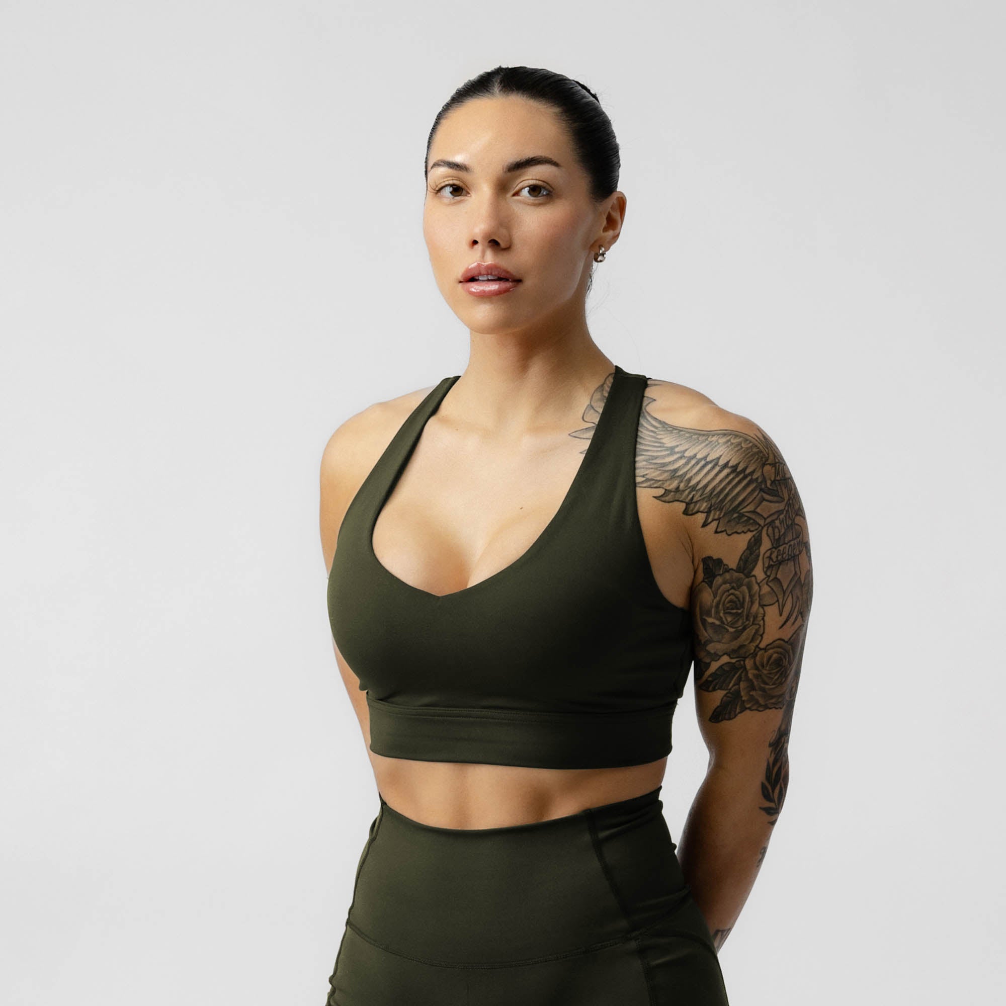 Forest green sports bra on sale