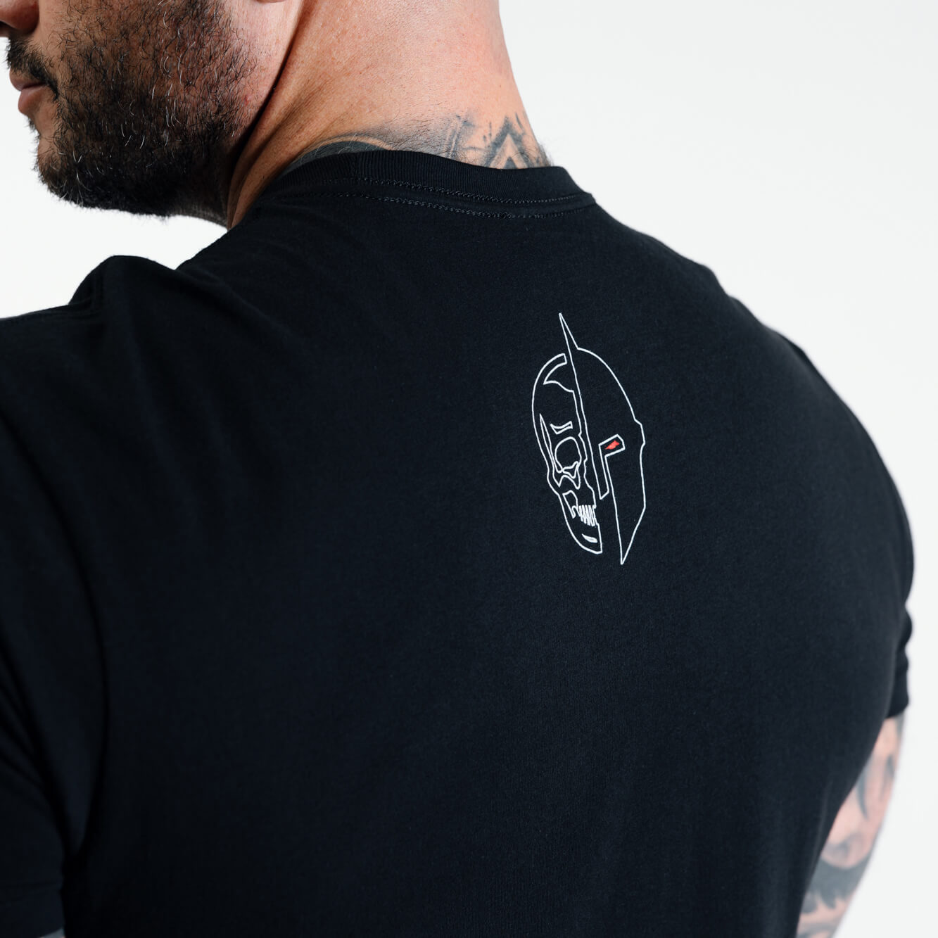 machine stamp tee back logo