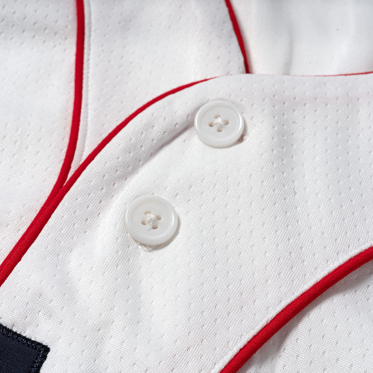 Olympia Americana Jersey | Button detailing at neckline for full button closure