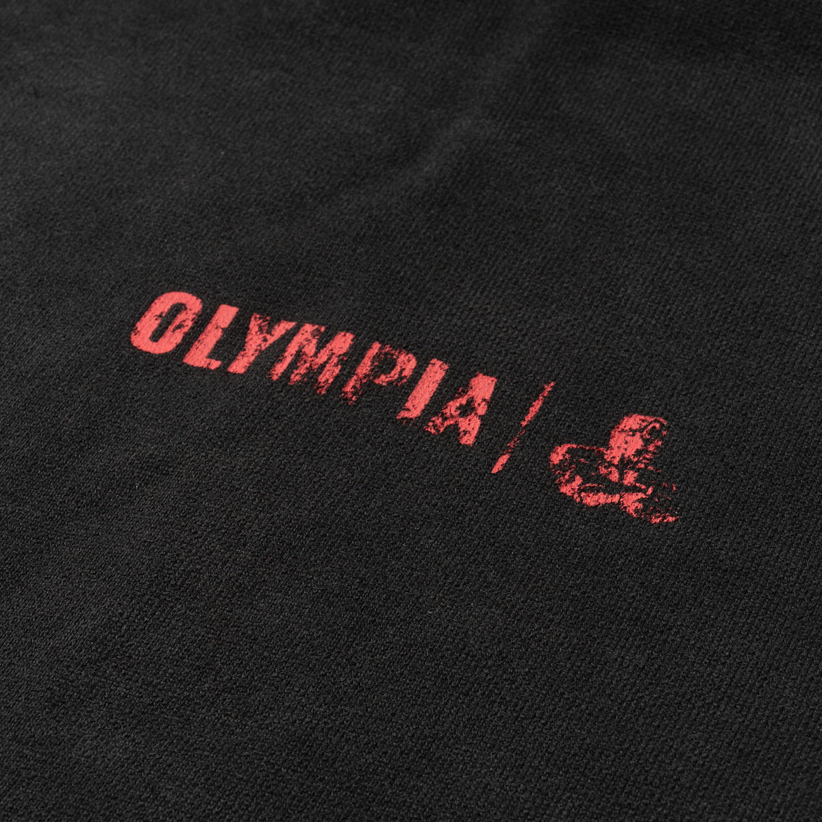 Championship Hoodie | Red "Olympia " logo and red Joe Weiders symbol