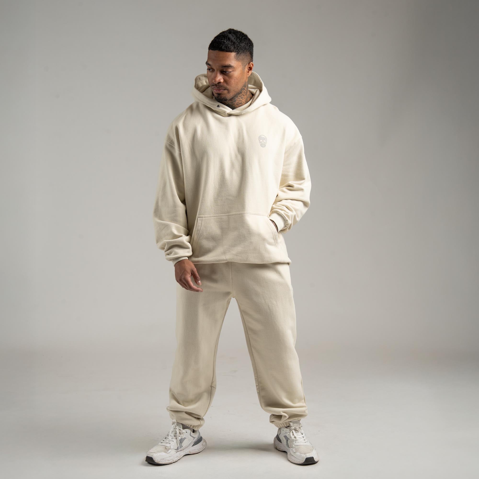 Athlete wearing Bone heavyweight jogger full body shot