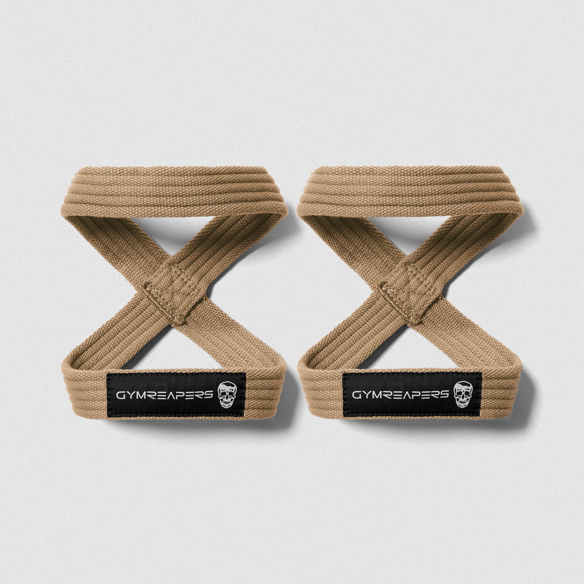 Khaki Figure 8 Lifting Straps main image