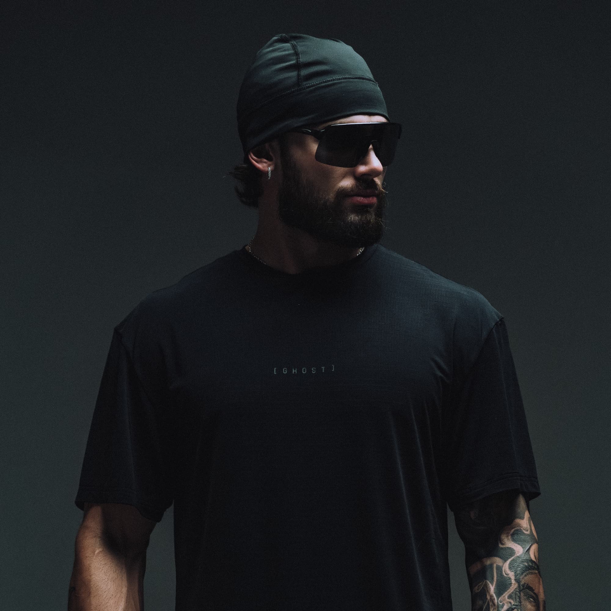 Lifestyle shot of athlete wearing the Stryda™ Skull Cap side view