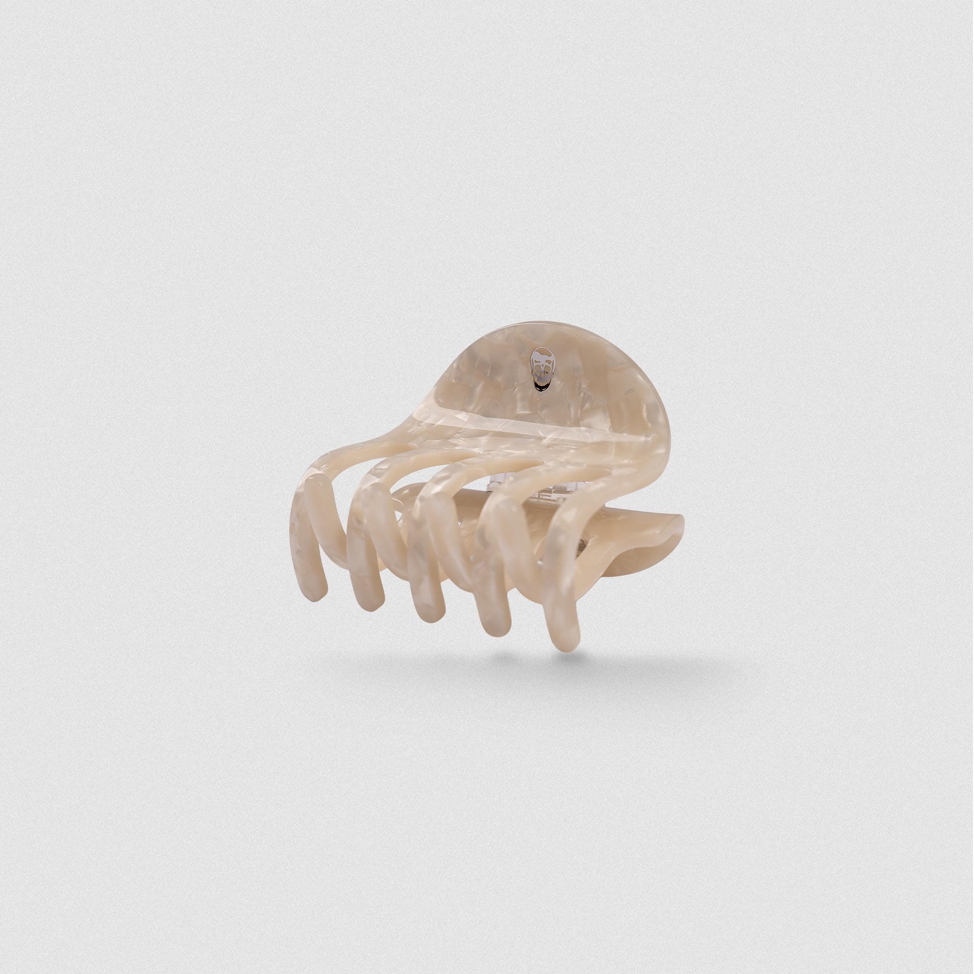 Small Claw Clip - Ivory flat view