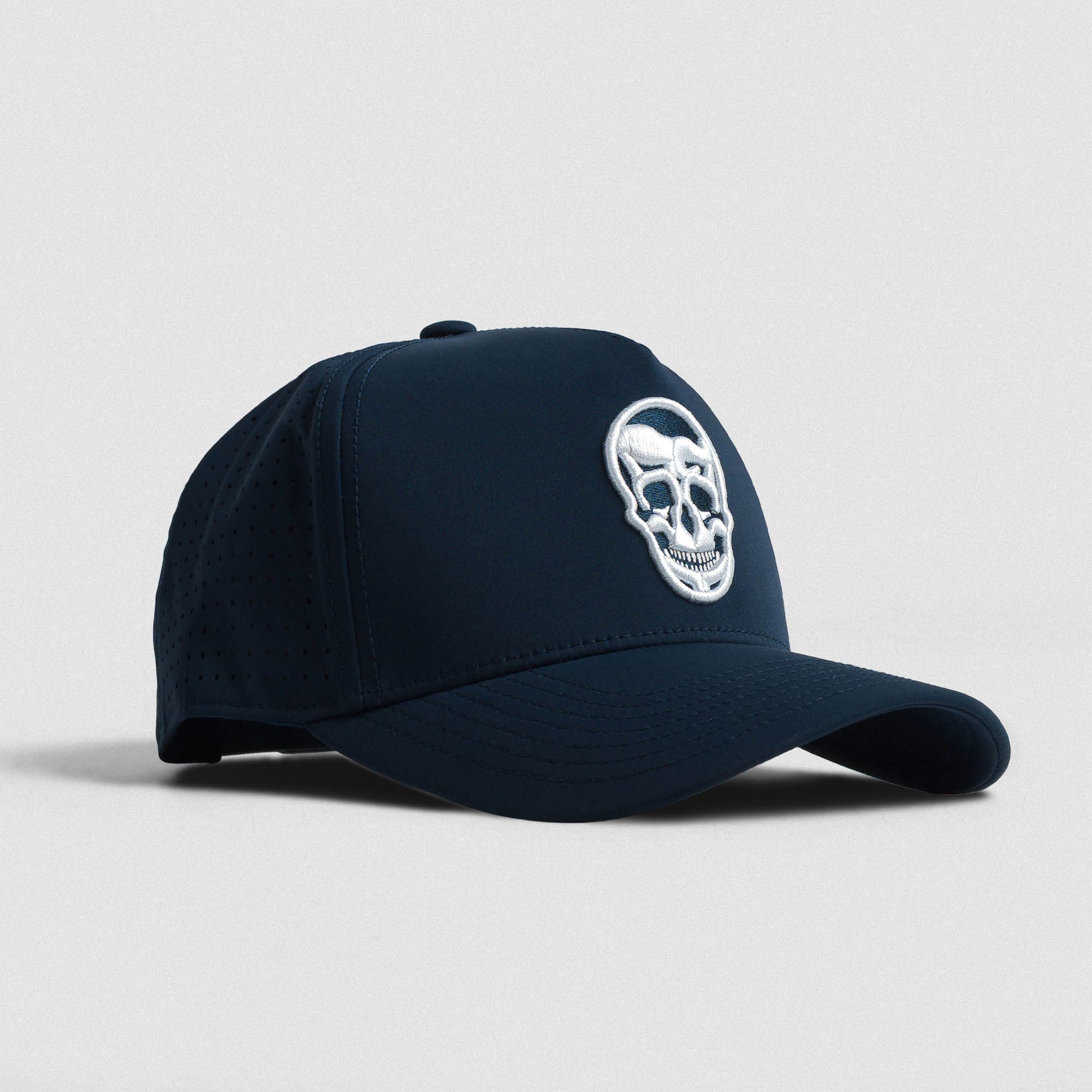 Hybrid Performance 5-Panel Hat - Navy/White main image
