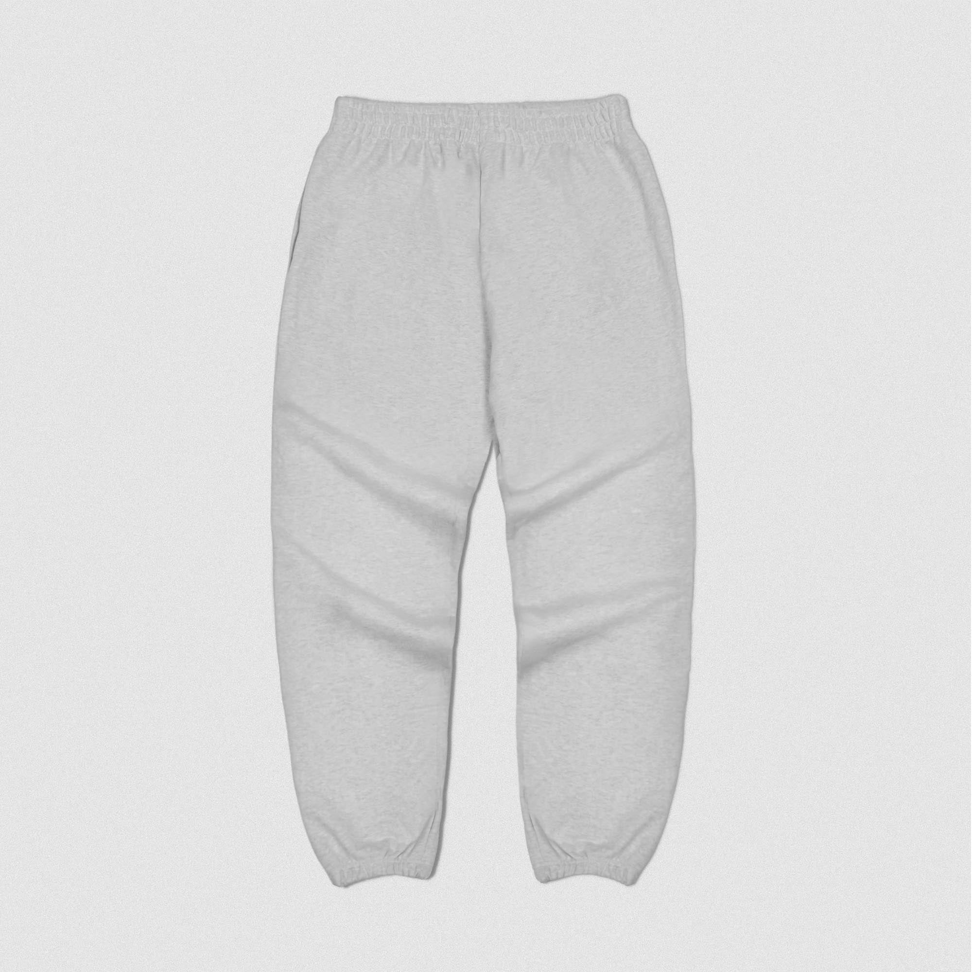 heavyweight core skull jogger light heather gray back