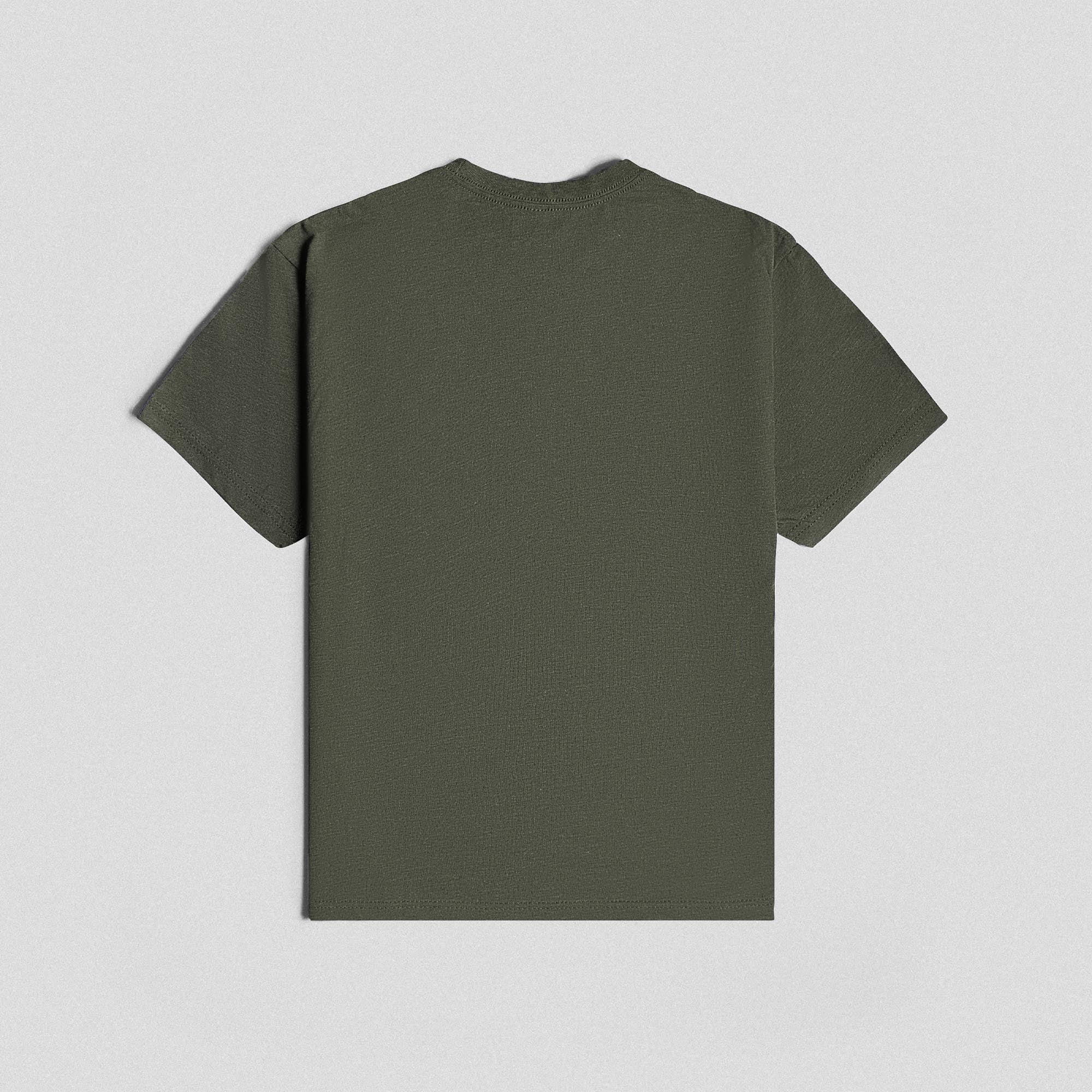 Heather Green Basic Shirt lay flat back view