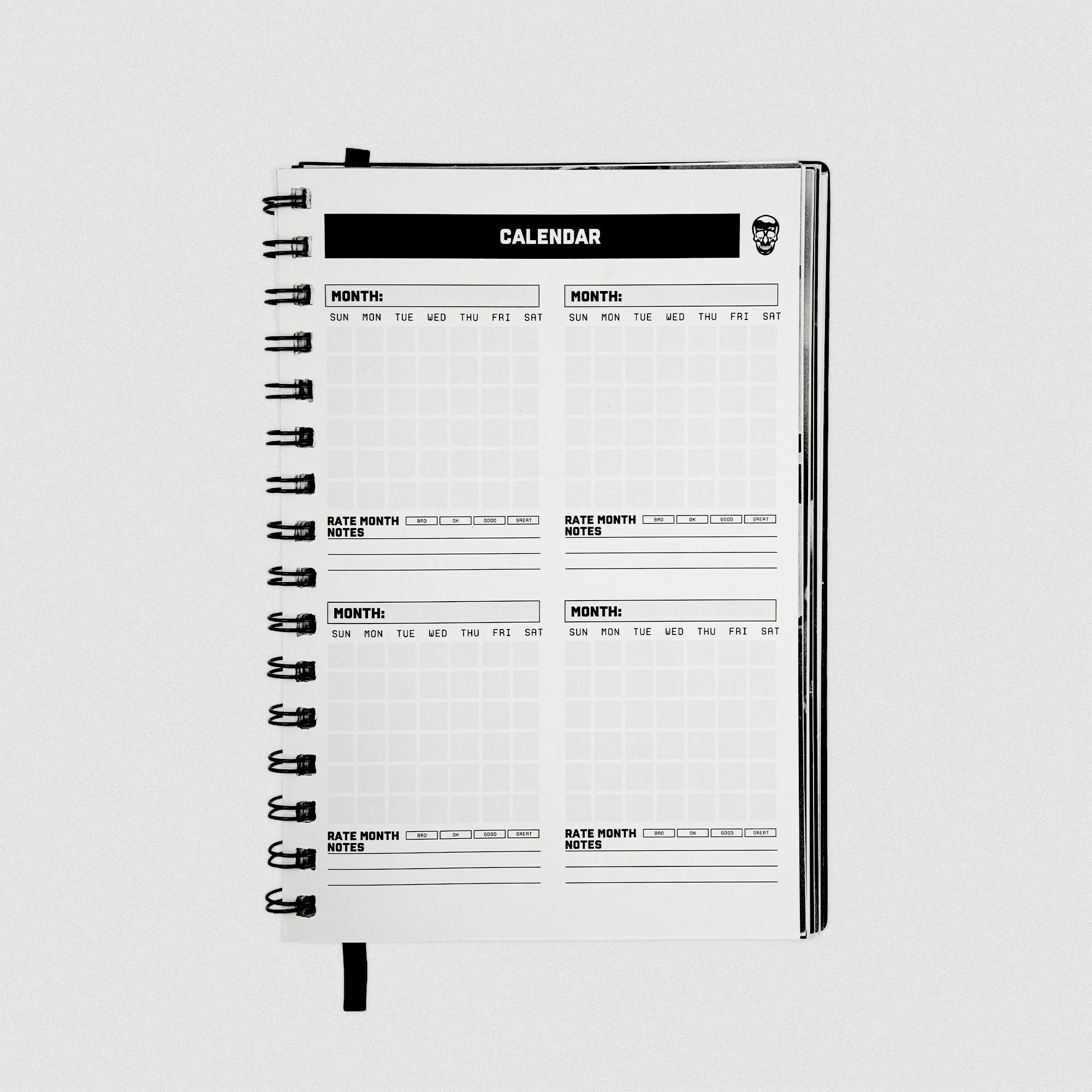 Shot of Workout Journals calender page