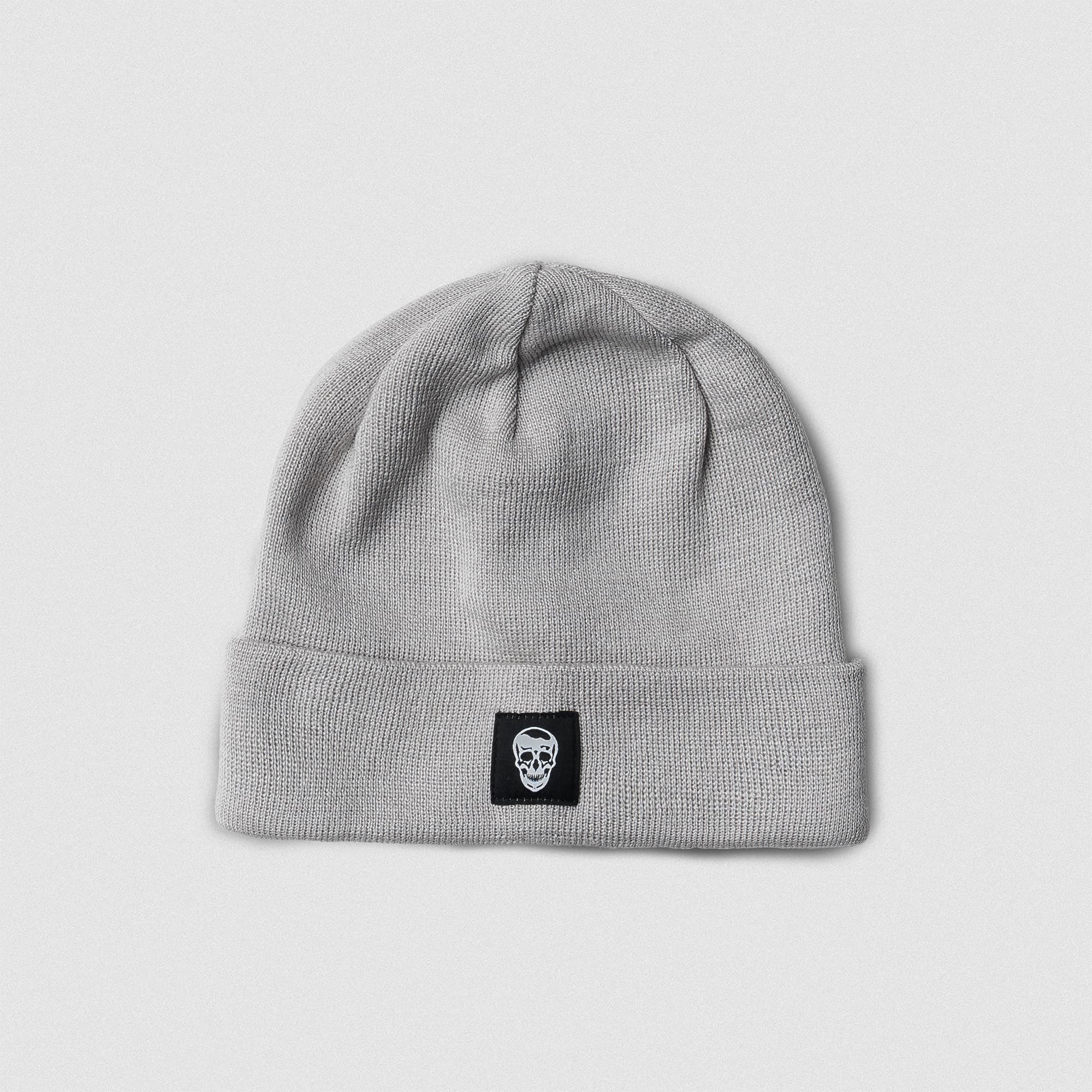 Skull Knit Cuff Beanie - Slate main image