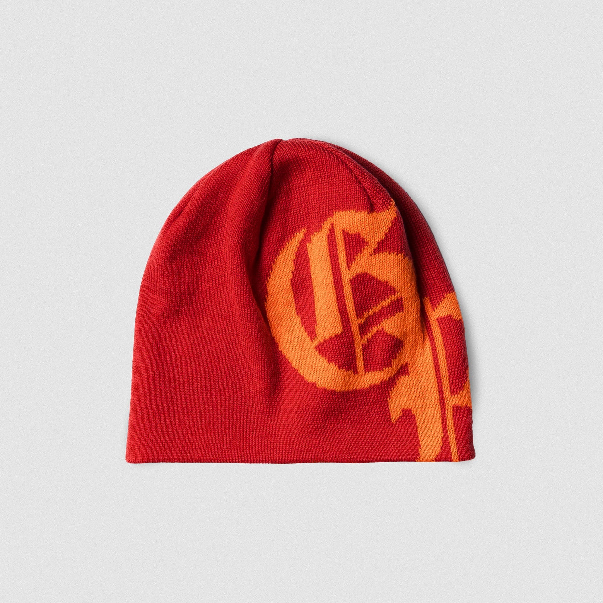 Initial Skull Cap Beanie - Red/Orange main image