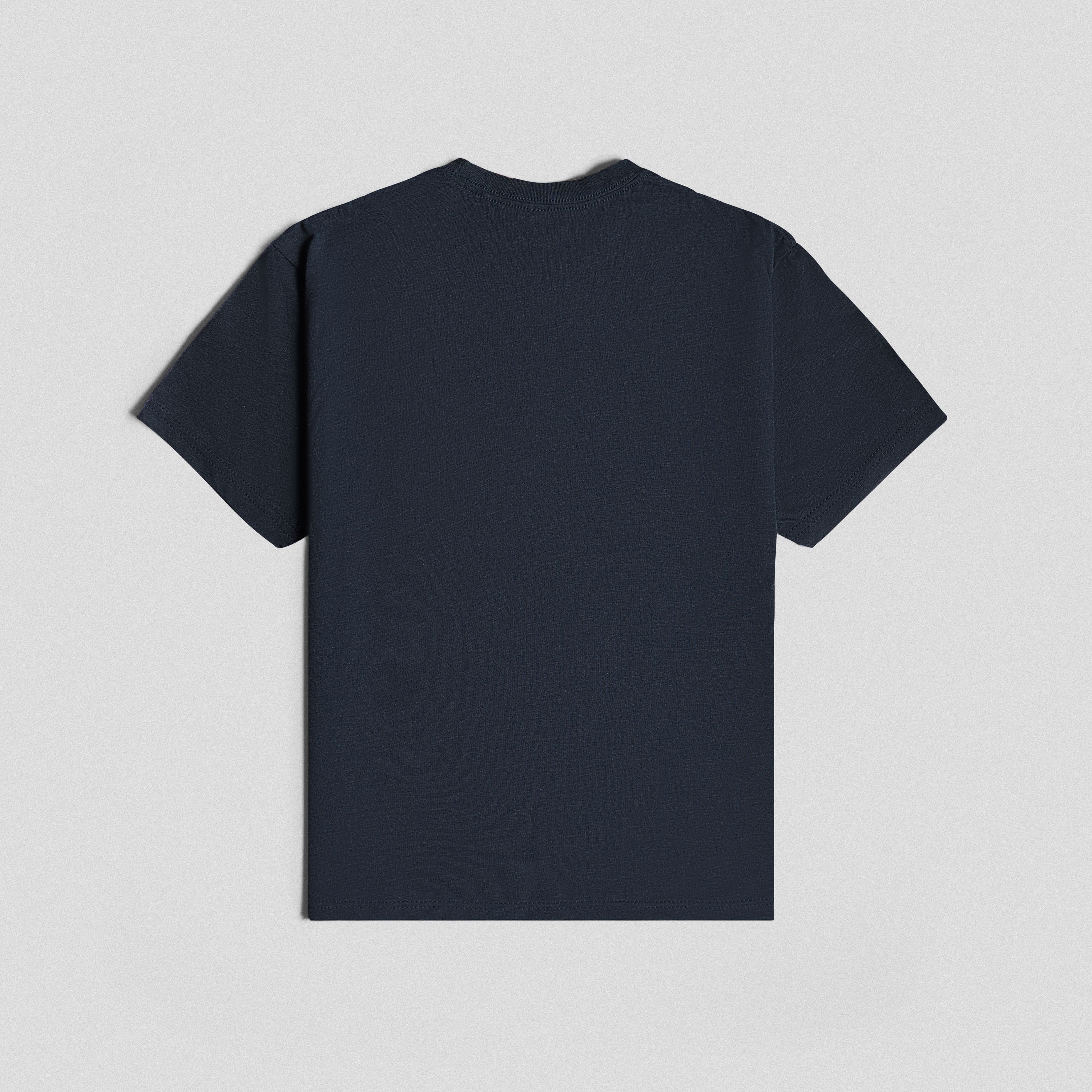 basic shirt navy white back