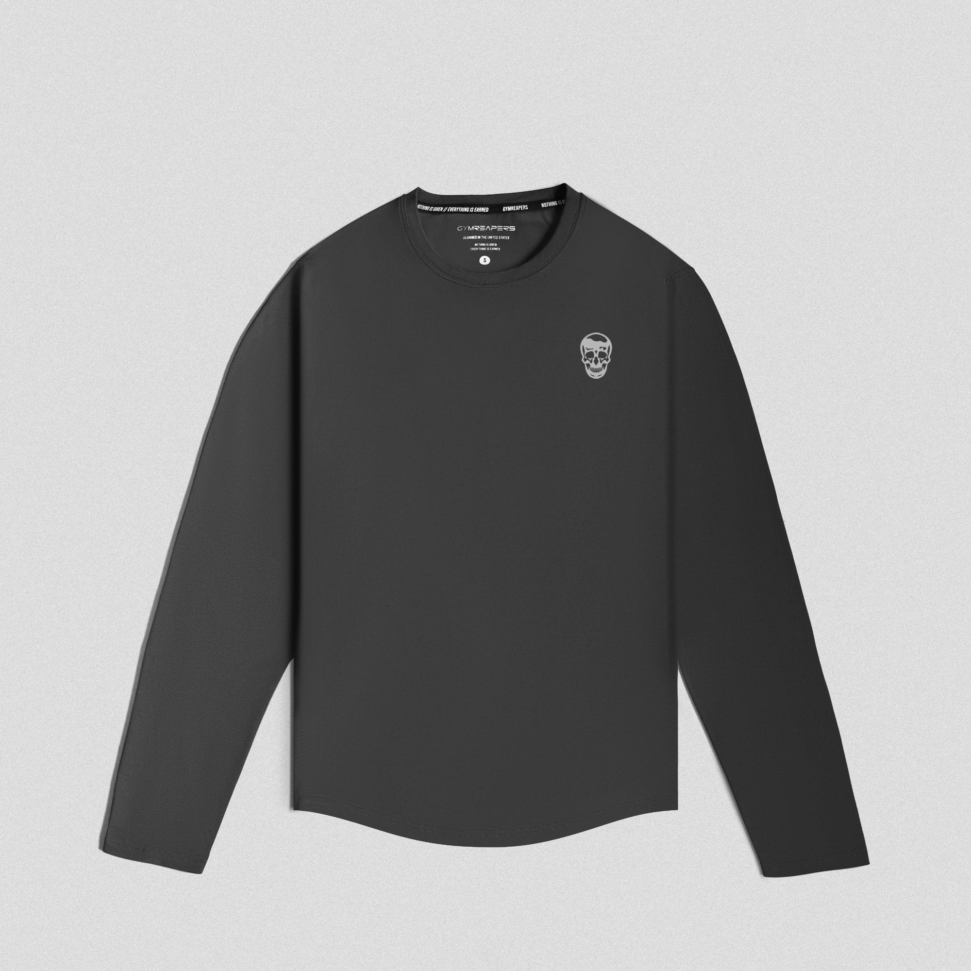 performance long sleeve shirt obsidian front