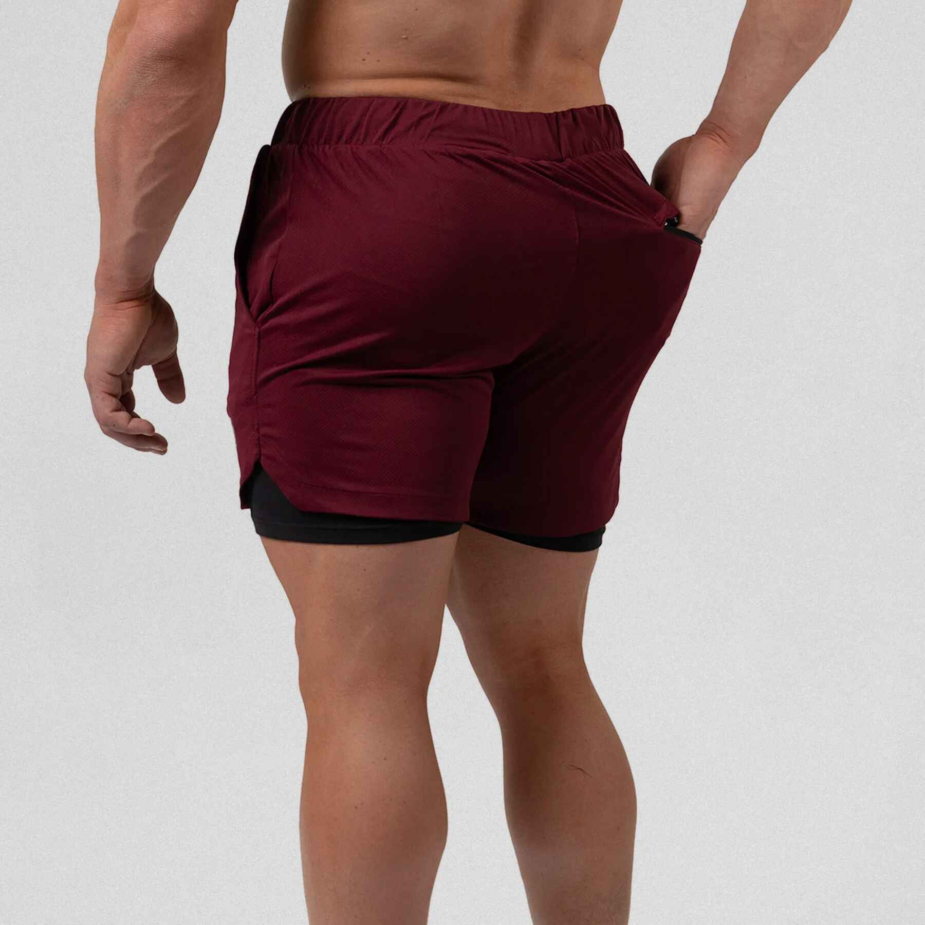 React Training Shorts - Maroon