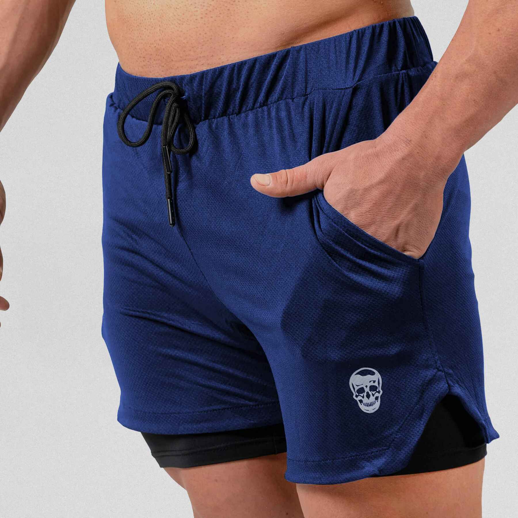 Gymreapers React training shorts on athlete zoomed in to pocket side.