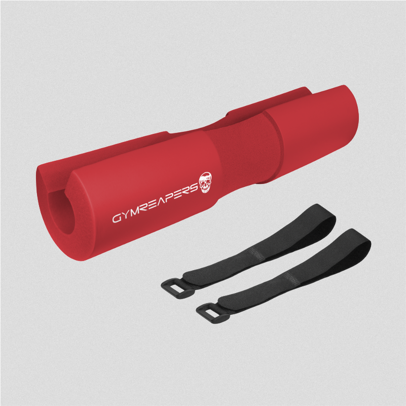 barbell squat pad red strap and pad