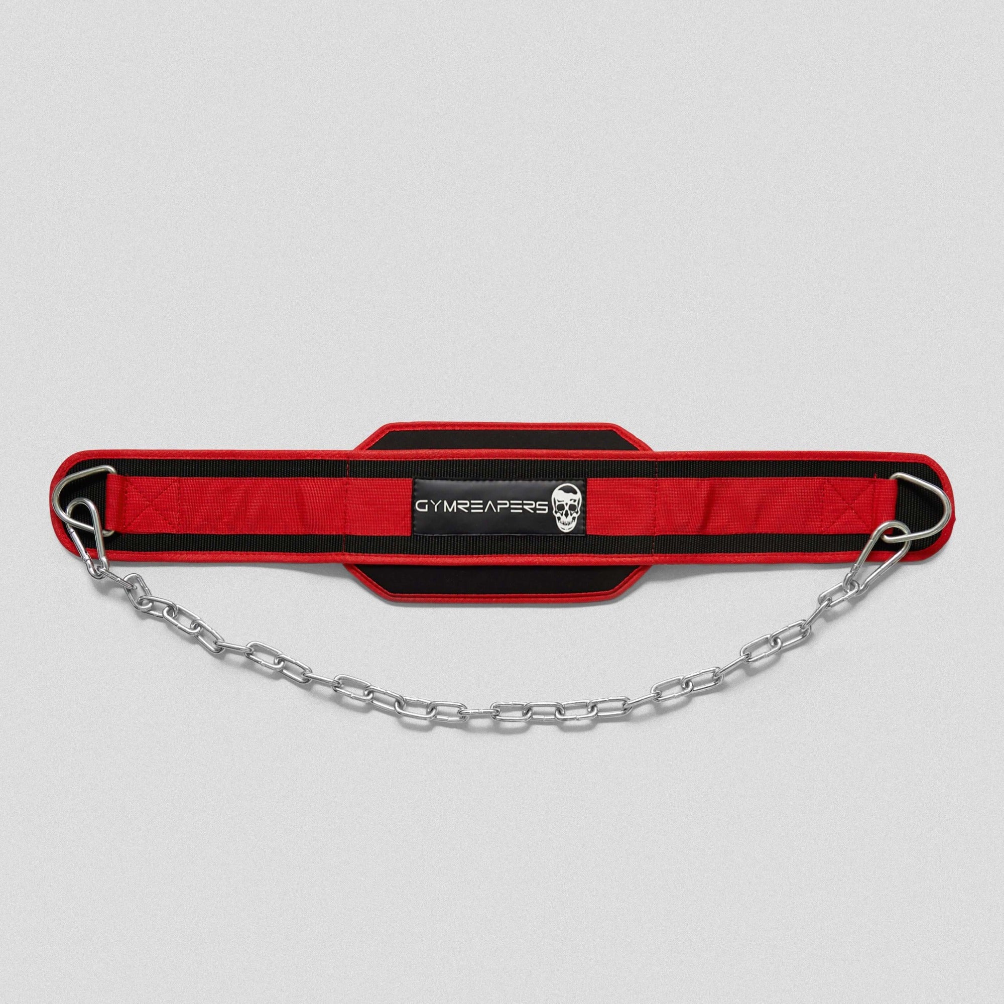 dip belt red flat with hanging chain