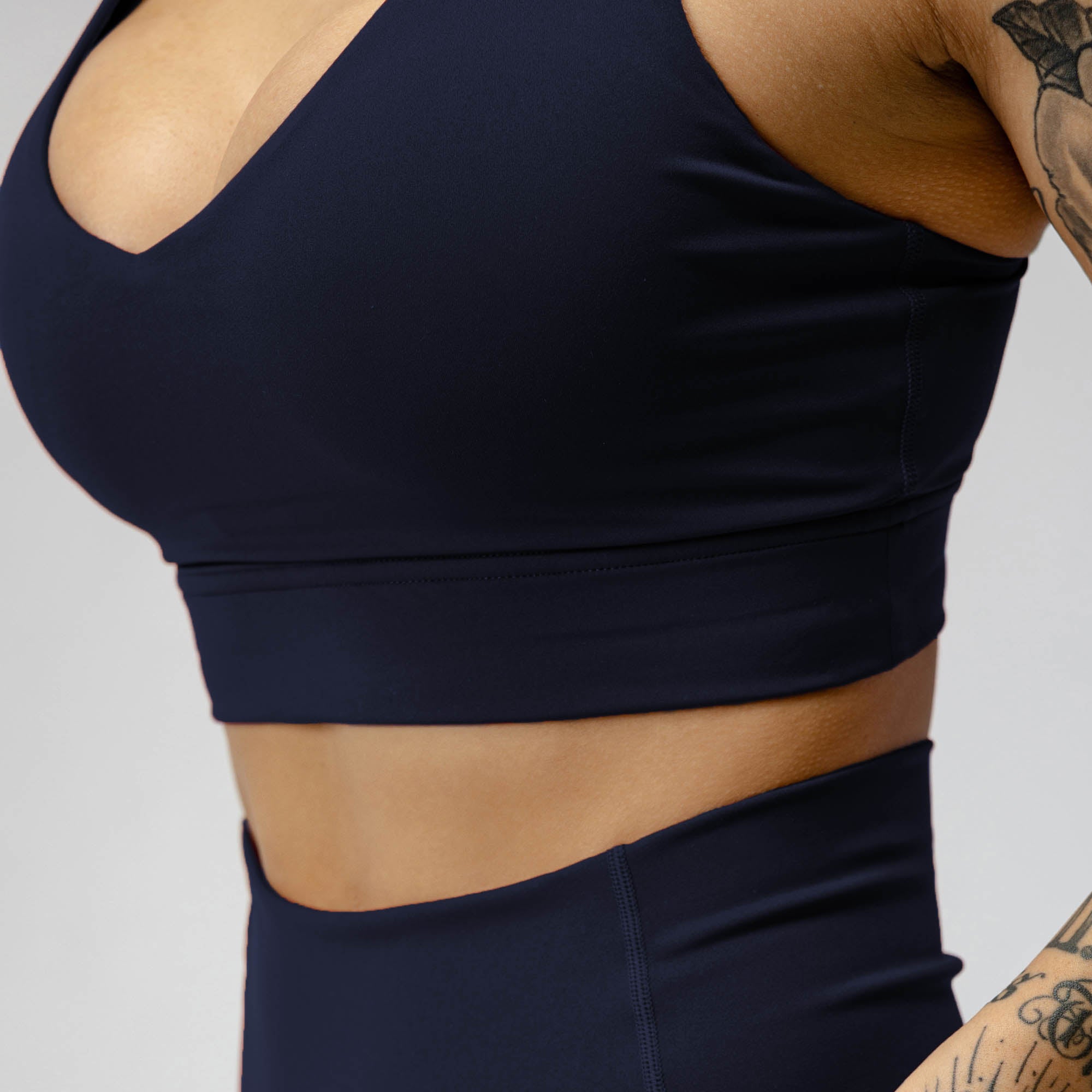 harmony bra midnight navy front detail