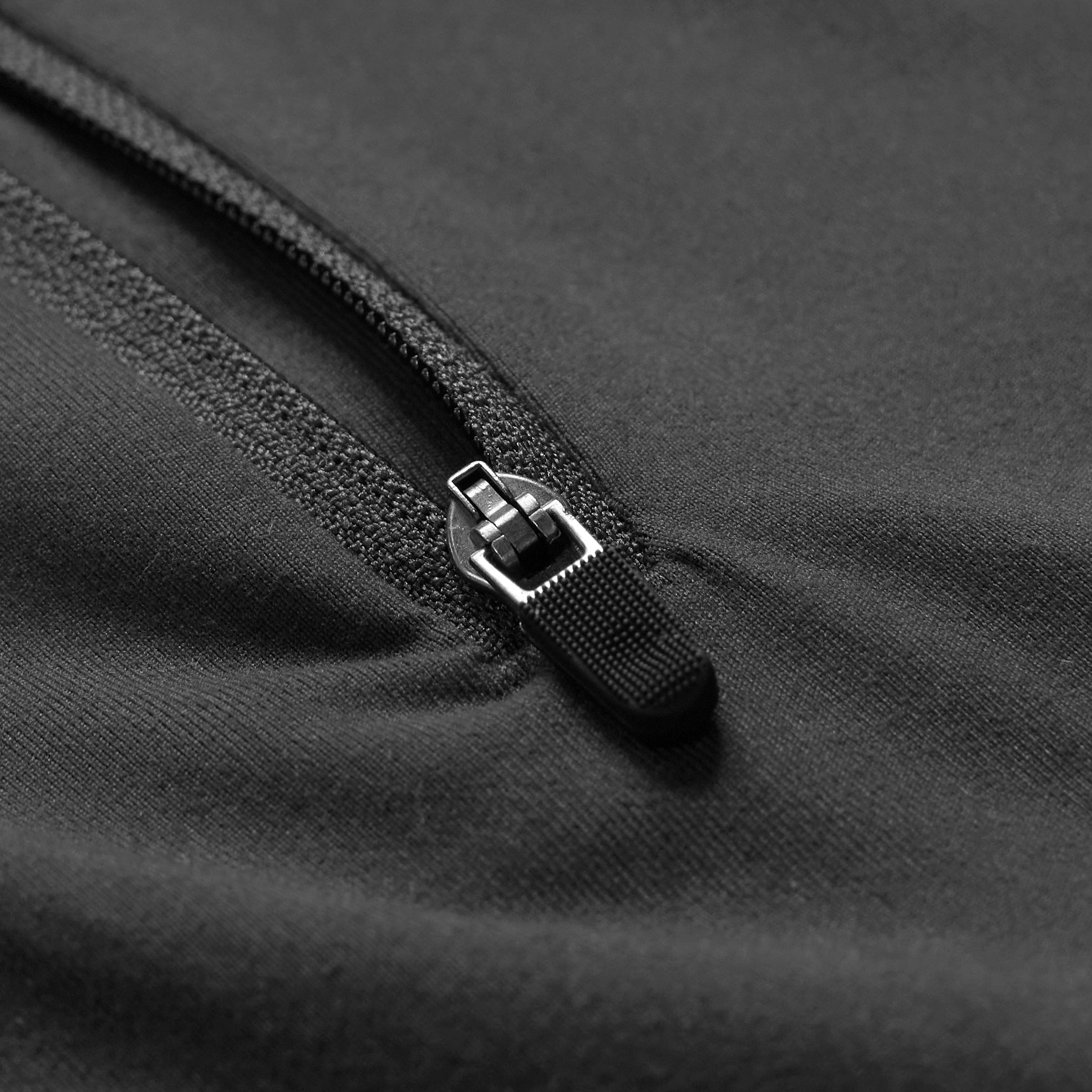 performance quarter zip obsidian zipper