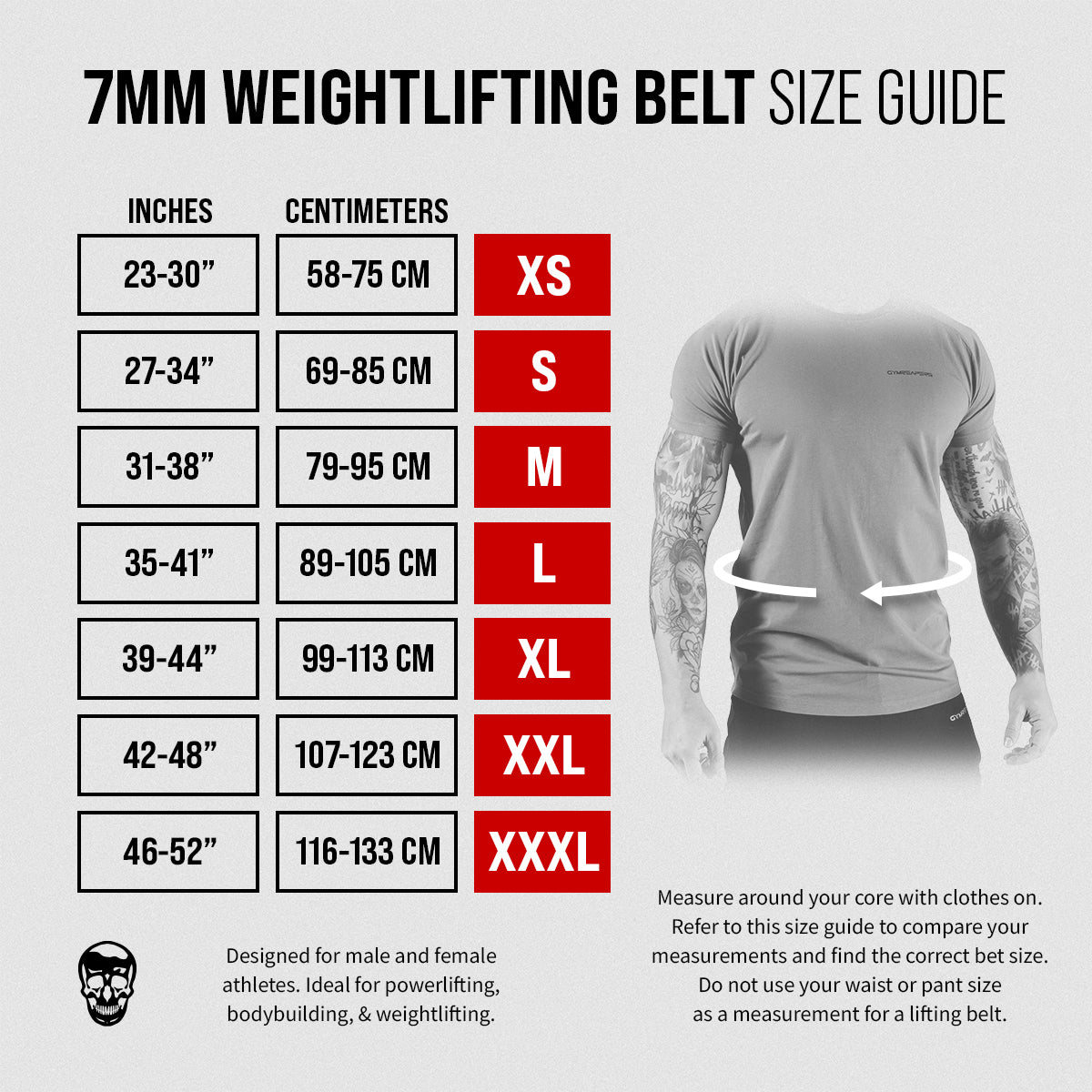 Weight lifting hotsell belt size