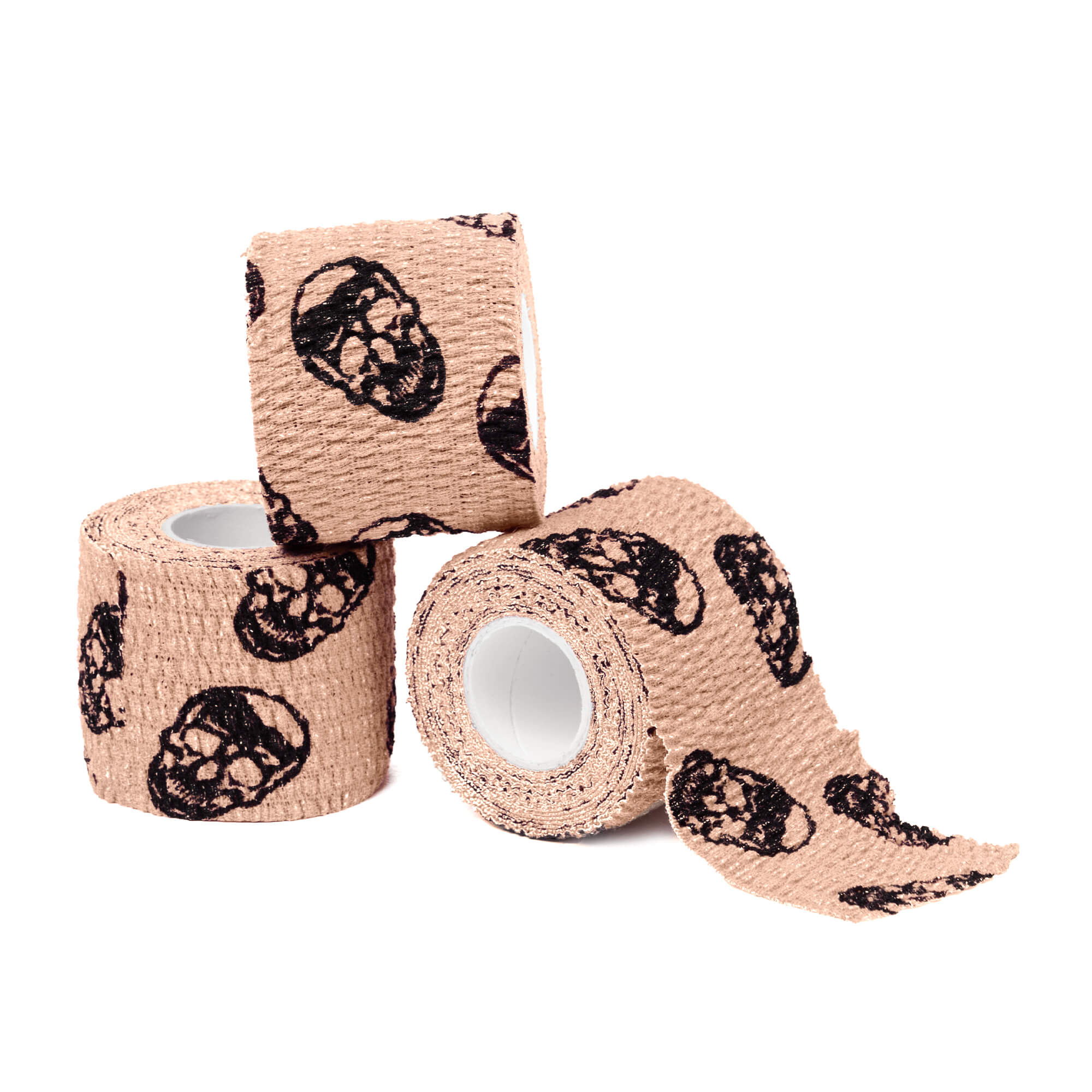 skull tape stacked trio tape roll