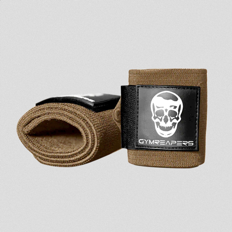 Gymreapers Stiff Wrist Wraps - Heavy Duty Wrist Support - Khaki