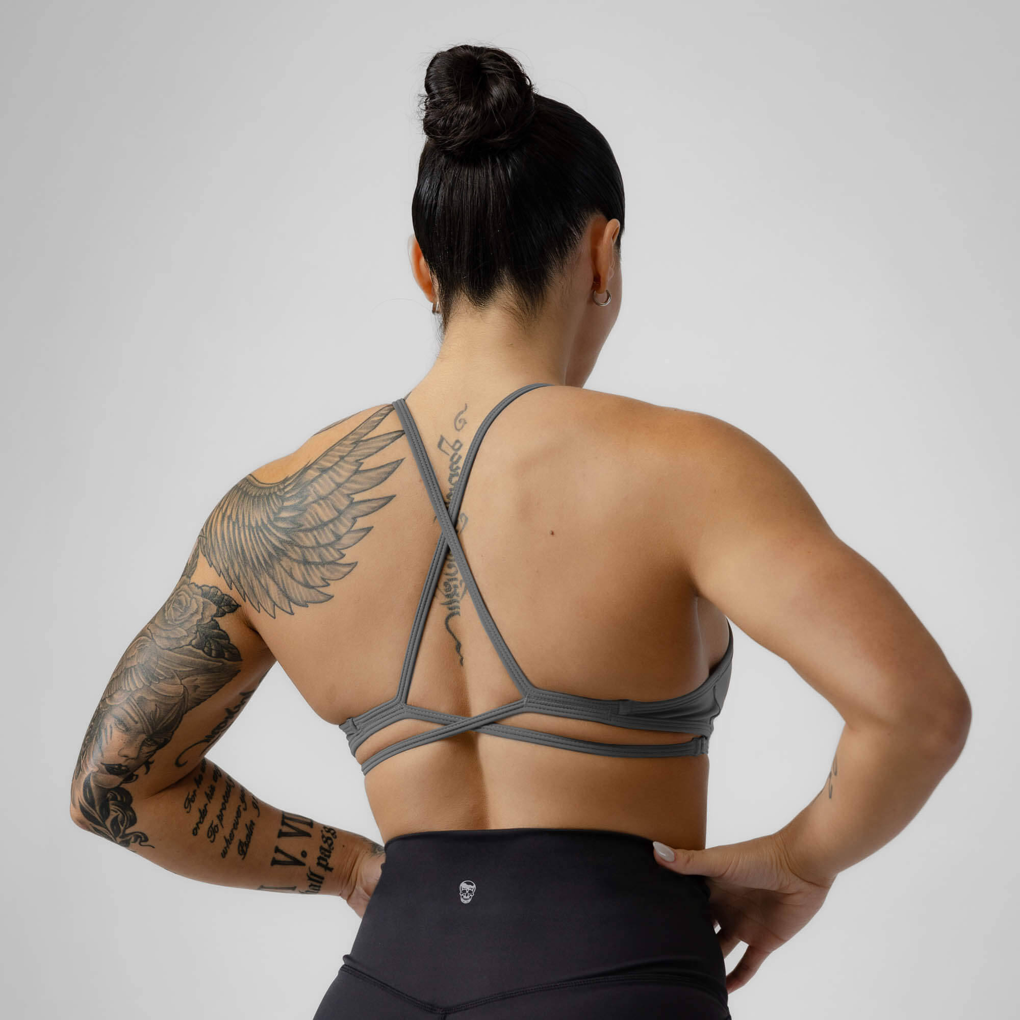 strategy bra gray back