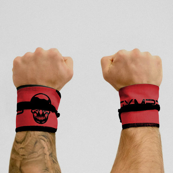 strength wrap red pair on each hand