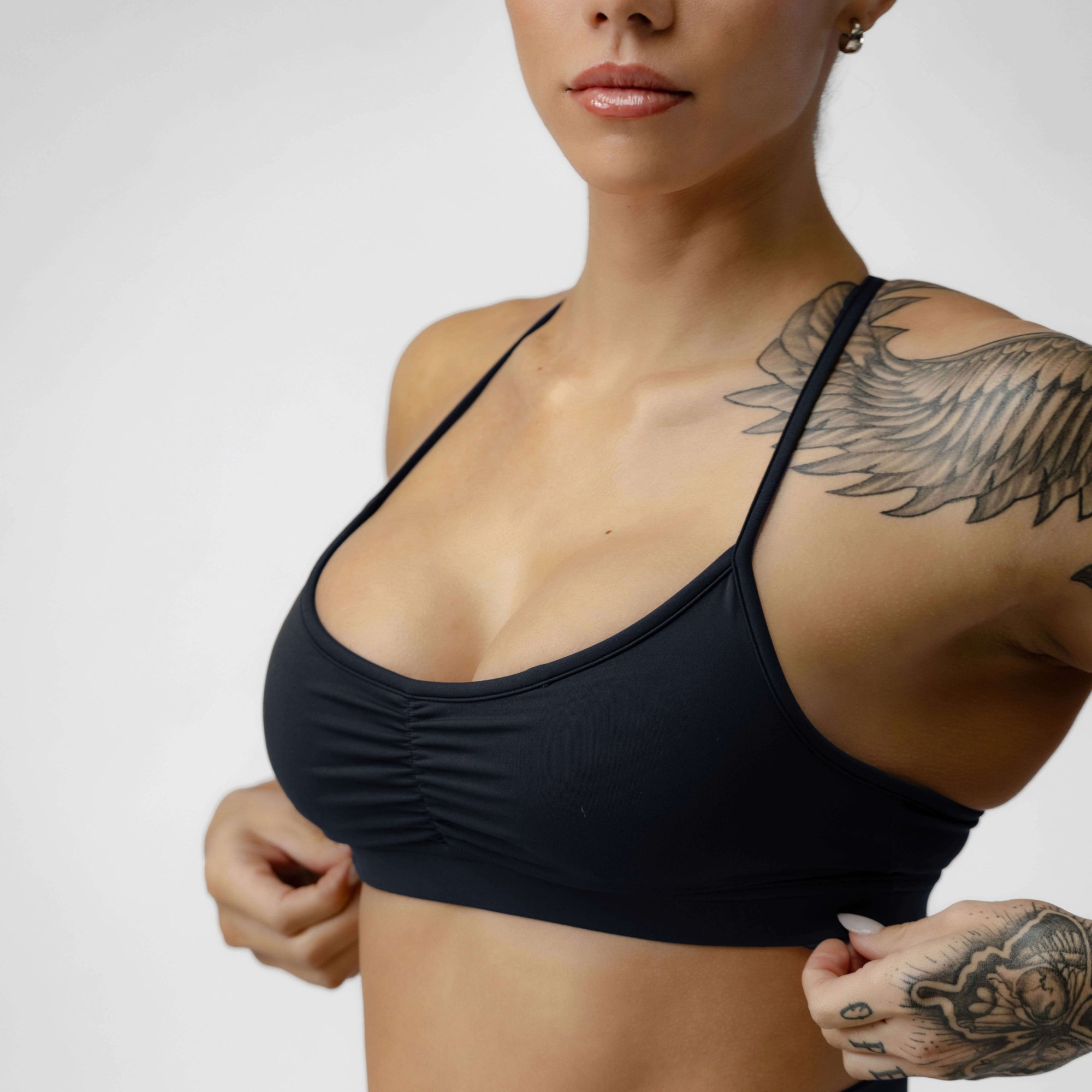 strive bra midnight navy front close up