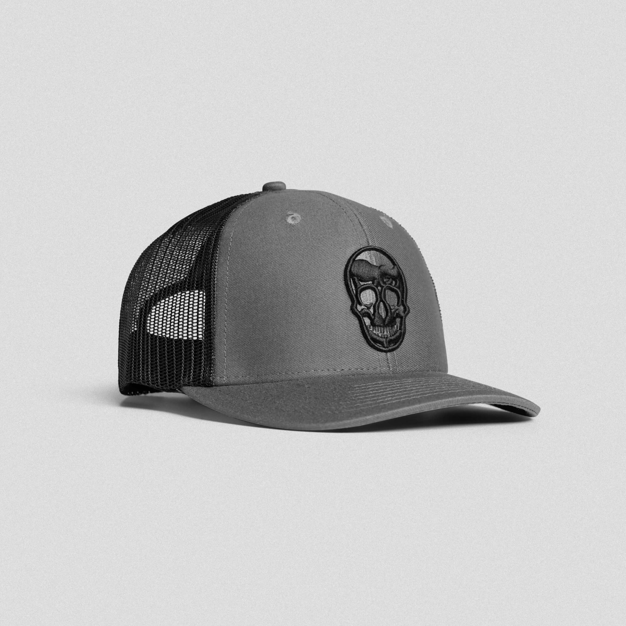 trucker hat gray front