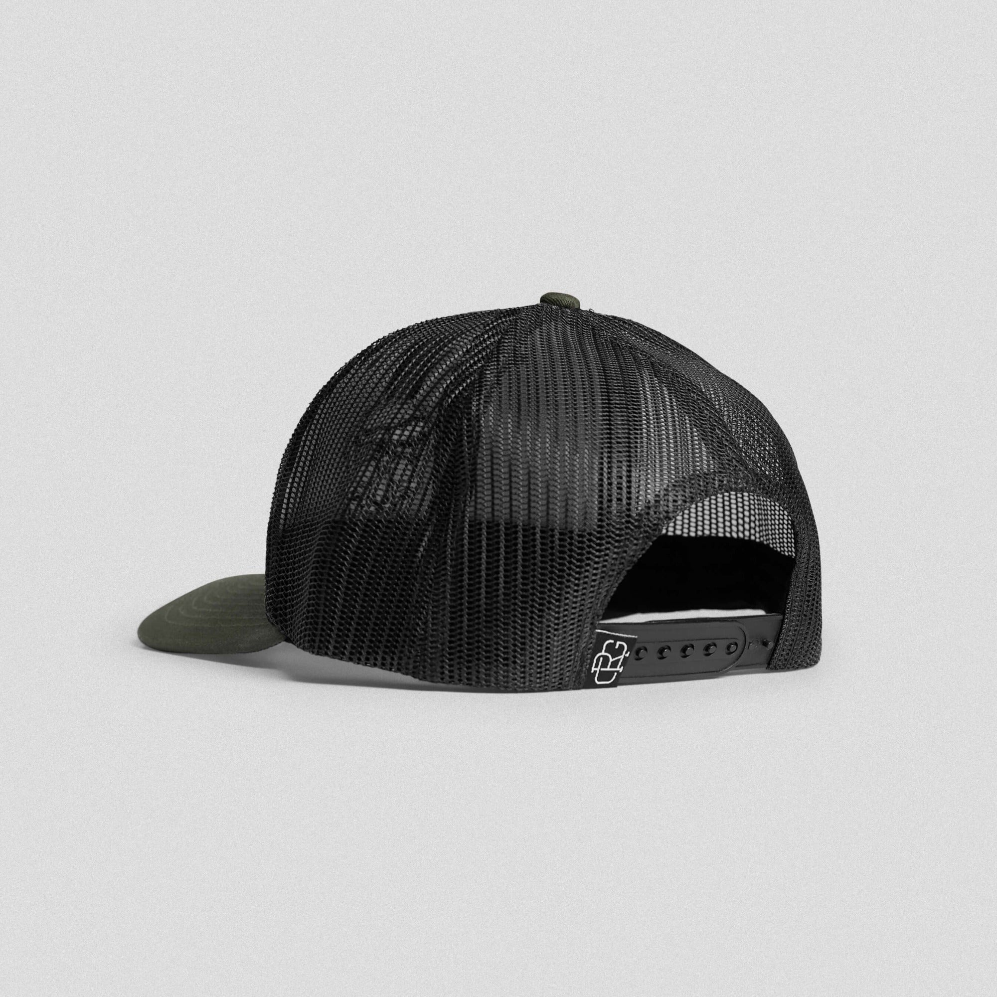 trucker hat od green back