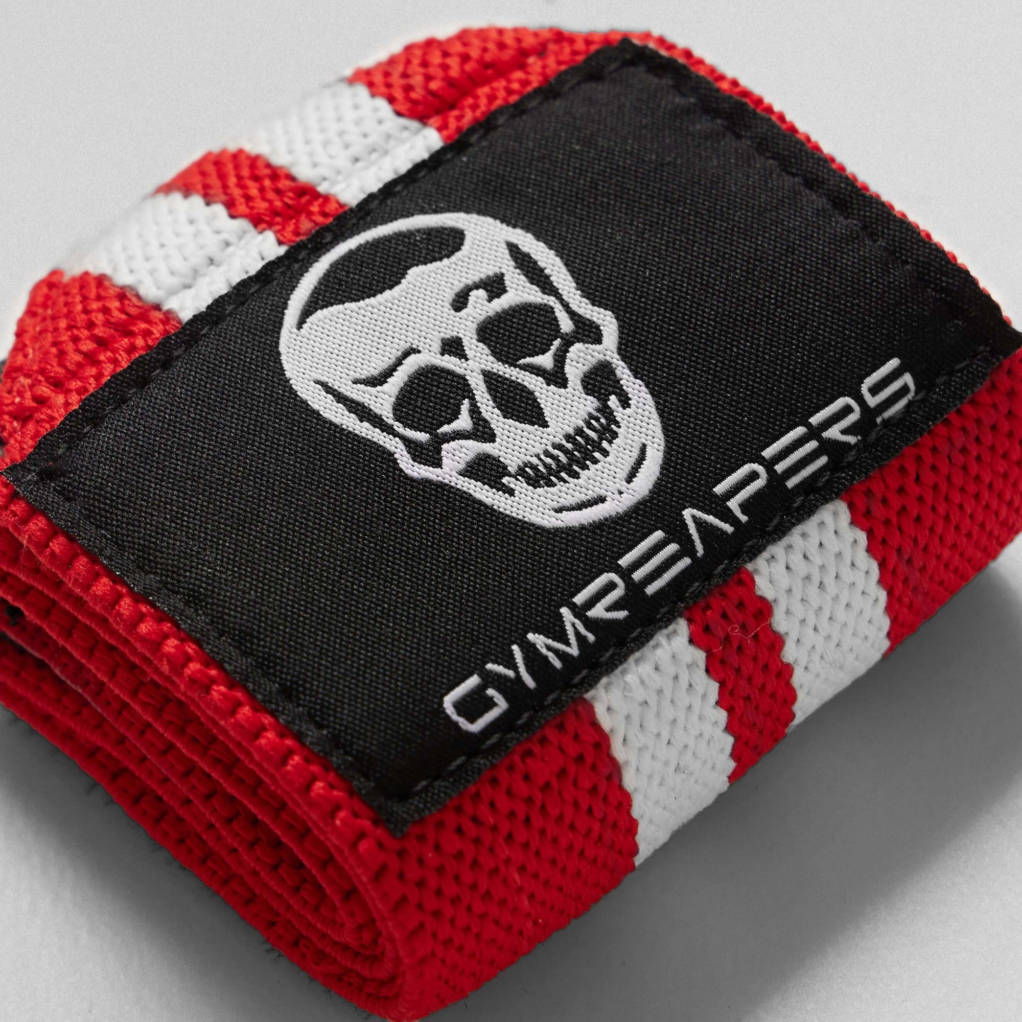 Gymreapers Wrist Wraps - 18 Weightlifting Wrist Support - Red/White