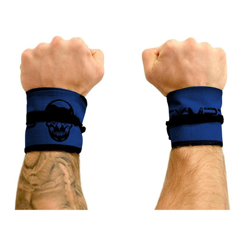 Gymreapers Strength Wrist Wraps - Adjustable Support - Navy